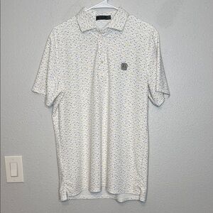 G/FORE Men's Floral All-Over Print Polo Golf Shirt Large